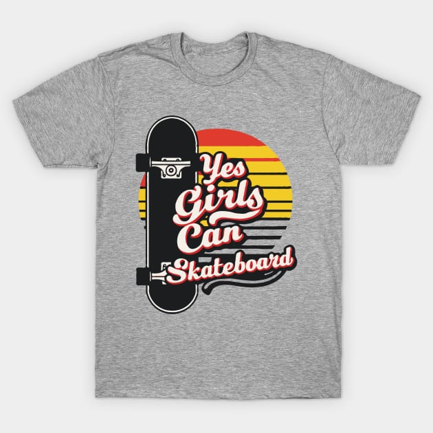 Girls Can Skateboard, Skateboarding T-Shirt by Chrislkf